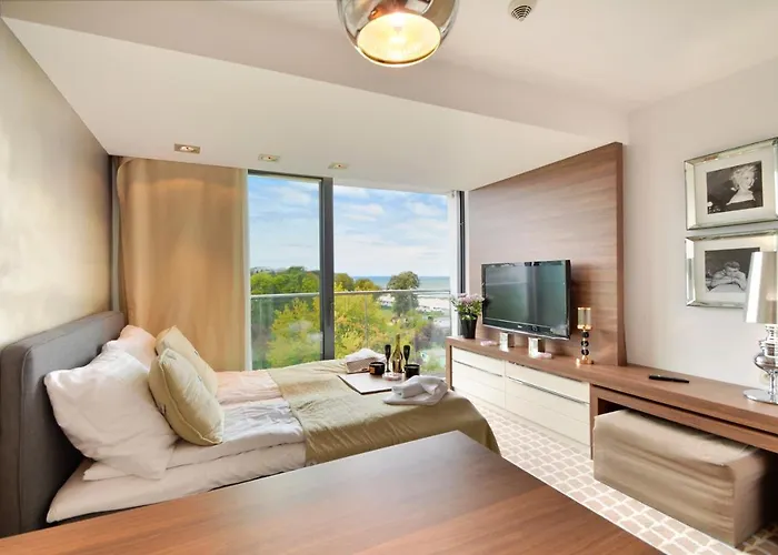 Marine Prywatny Widok Na Morze Basen Sauna Jacuzzi 5 Pietro Apartamento Kołobrzeg